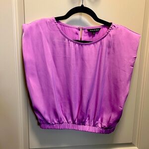 Purple cropped blouse